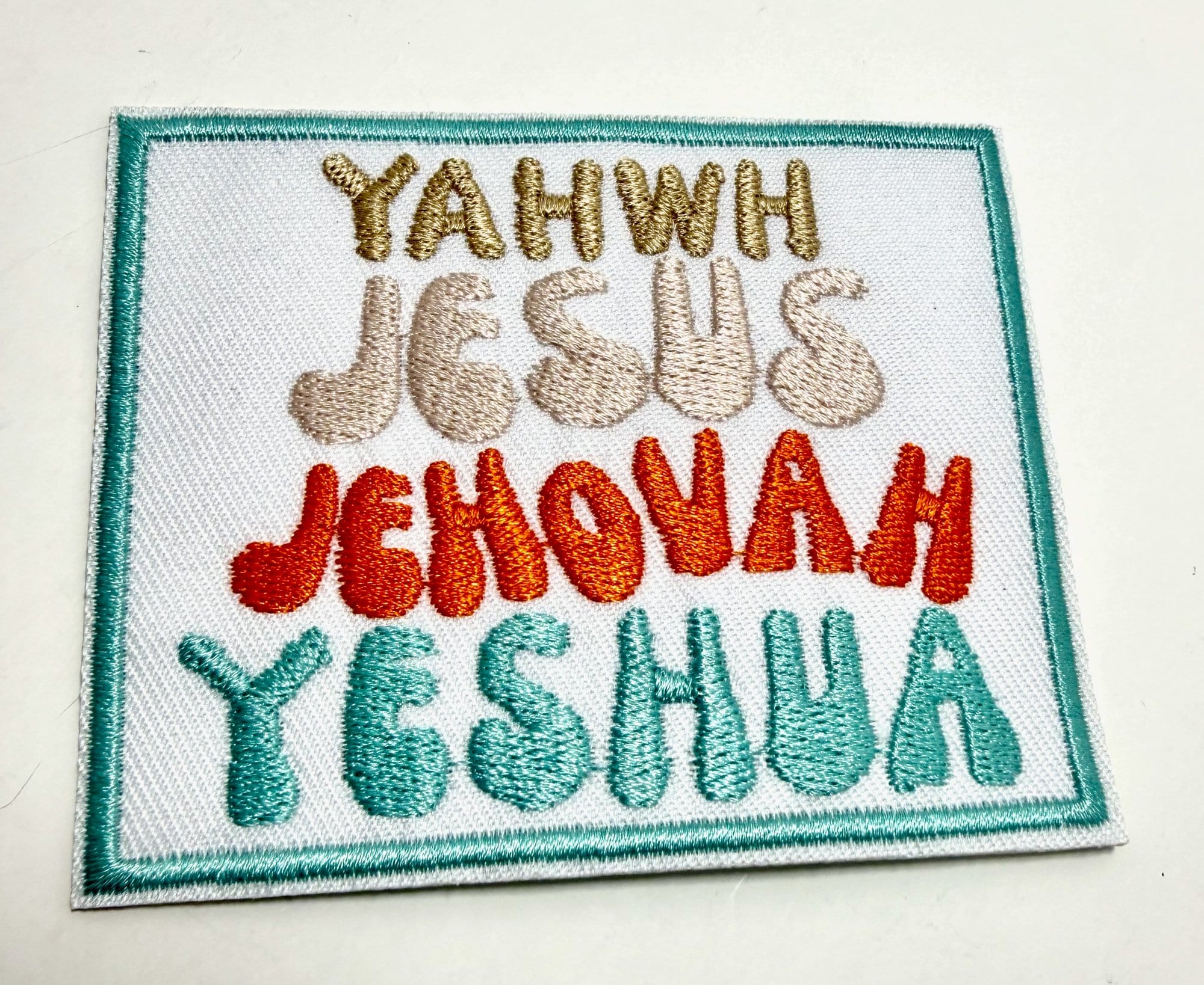 Yahweh • Jesus • Jehovah • Yeshua Patch | Christian Faith Patch | Faithfully Rooted Collection