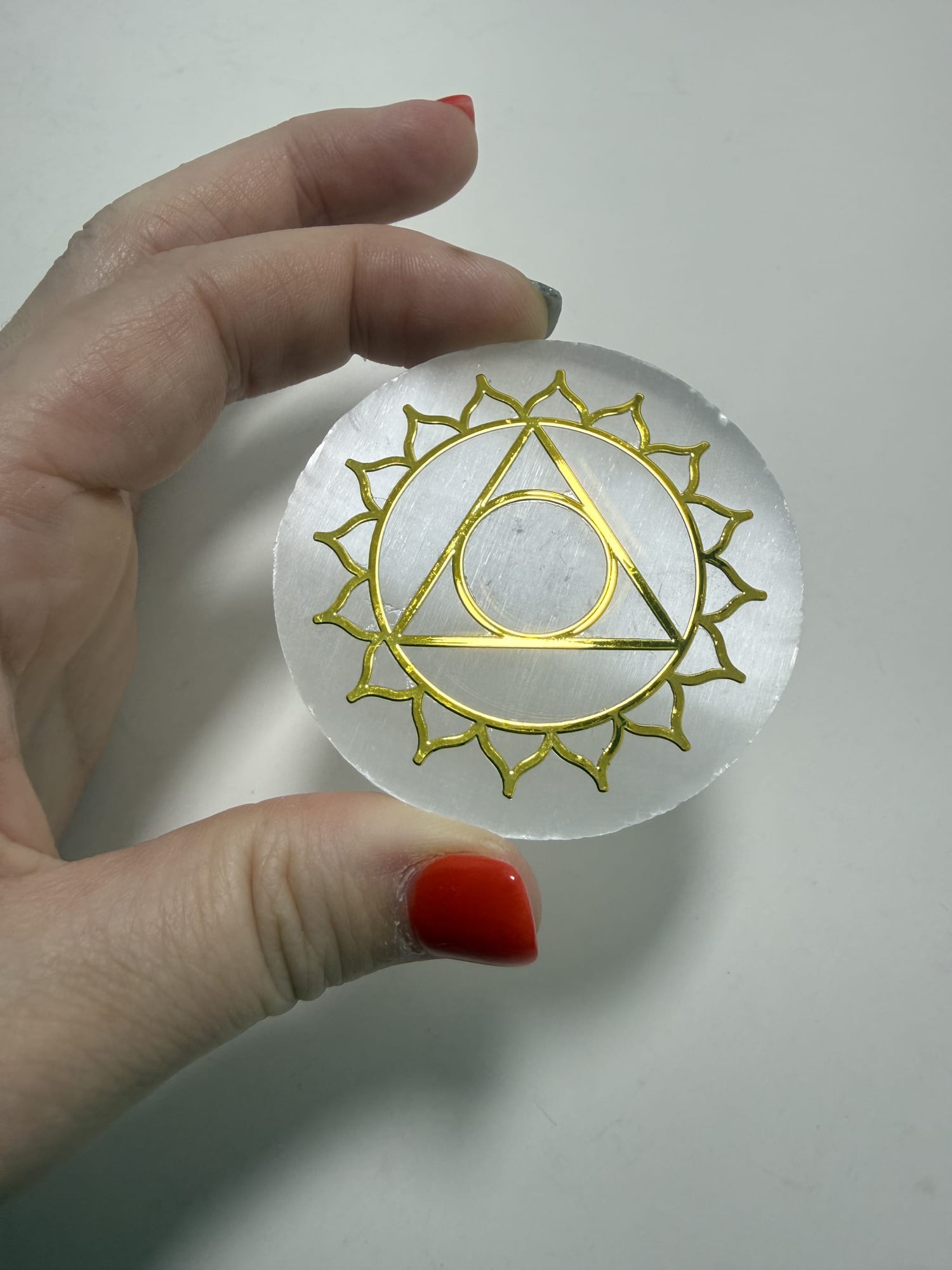 Solar Plexus Chakra Selenite Charging Tray