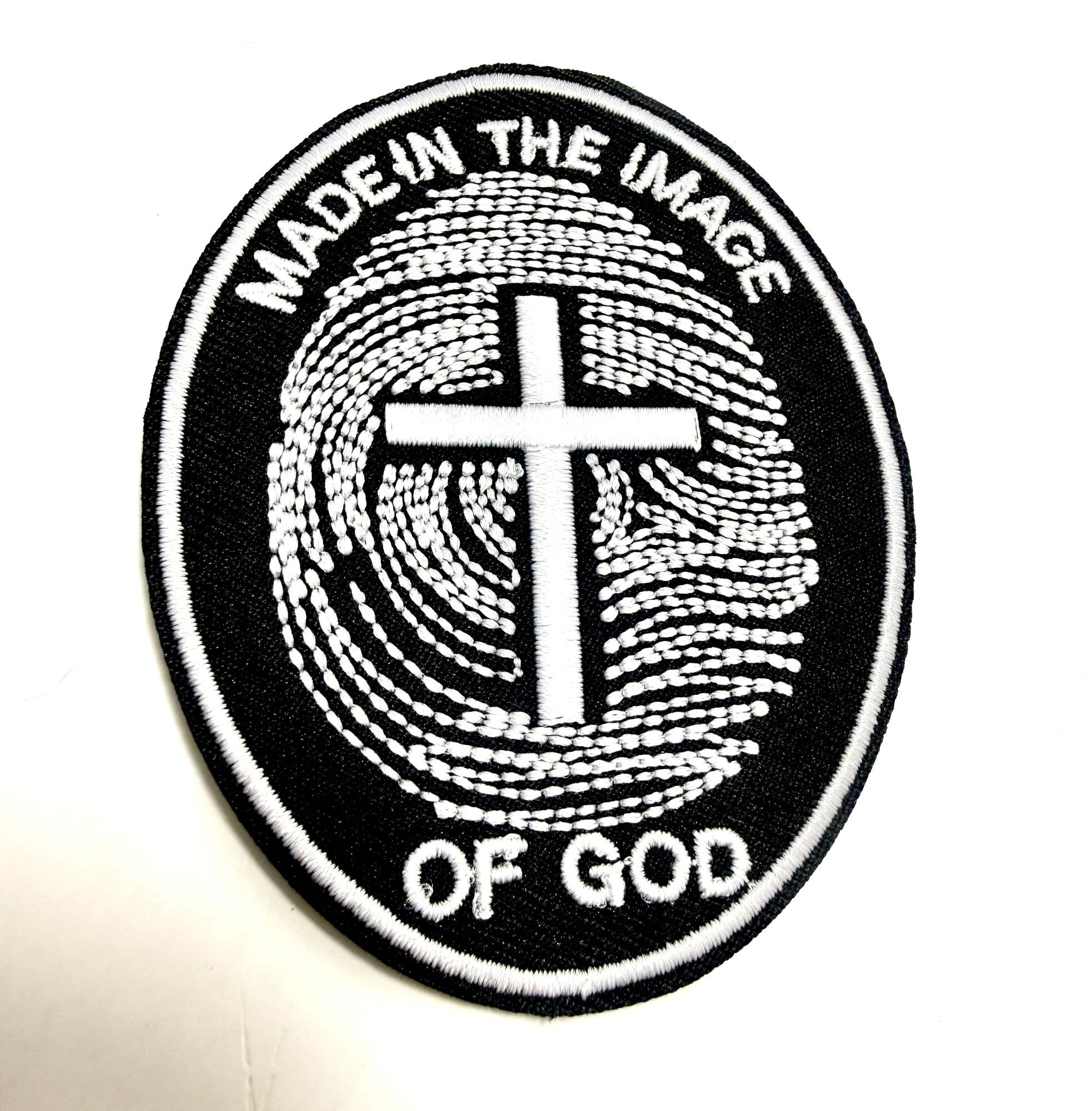 Made in the Image of God Patch | Christian Fingerprint Patch | Faithfully Rooted Collection