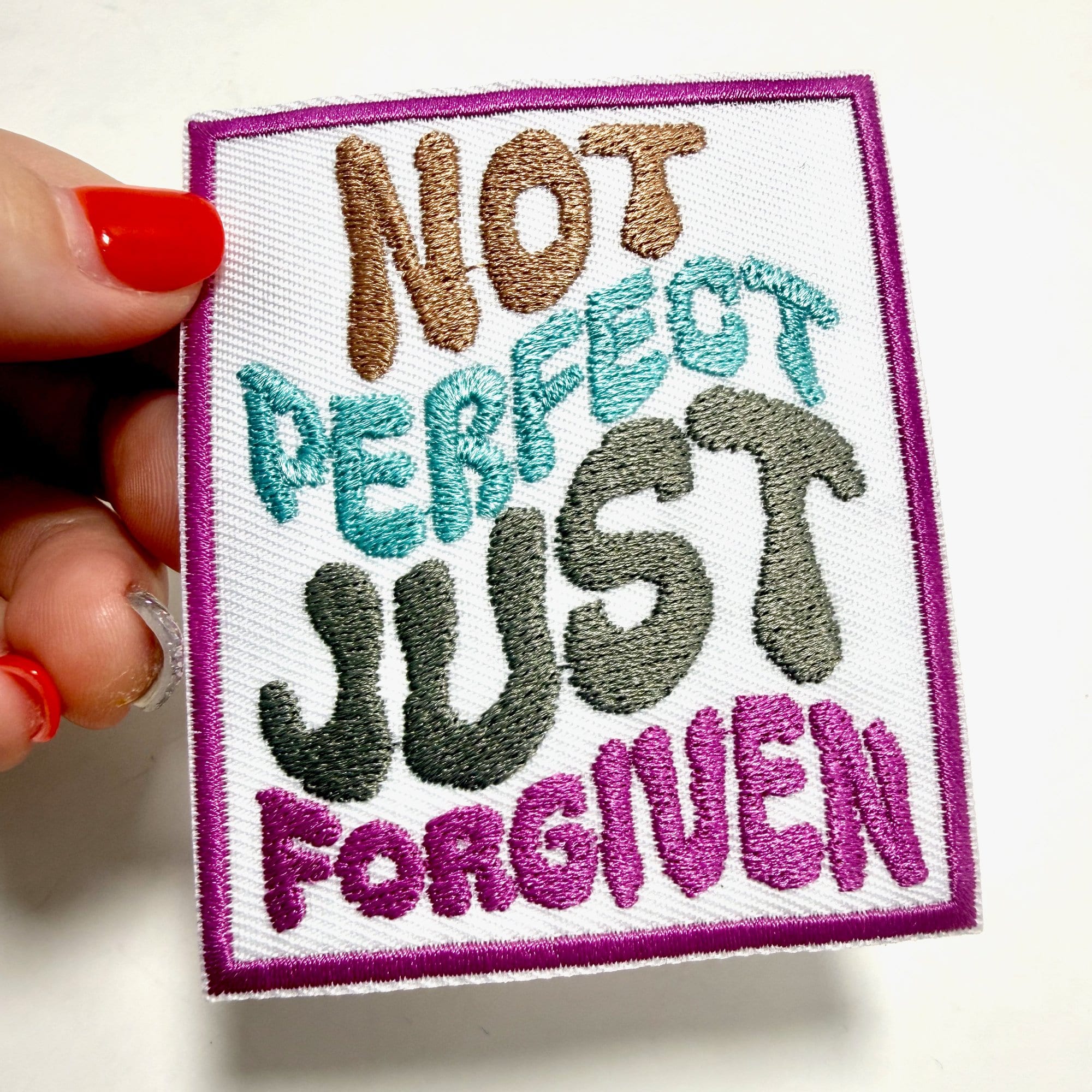 Not Perfect, Just Forgiven Patch | Faithfully Rooted Collection