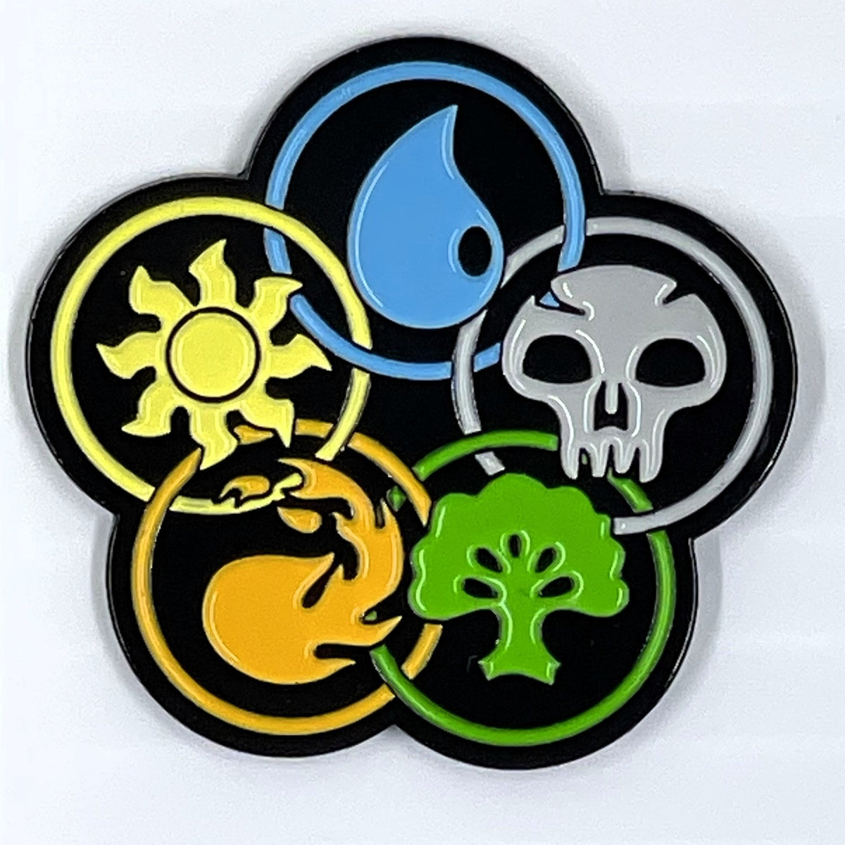 🔥💧🌍🌬 Element Enamel Pin – Earth, Air, Fire, & Water Symbol