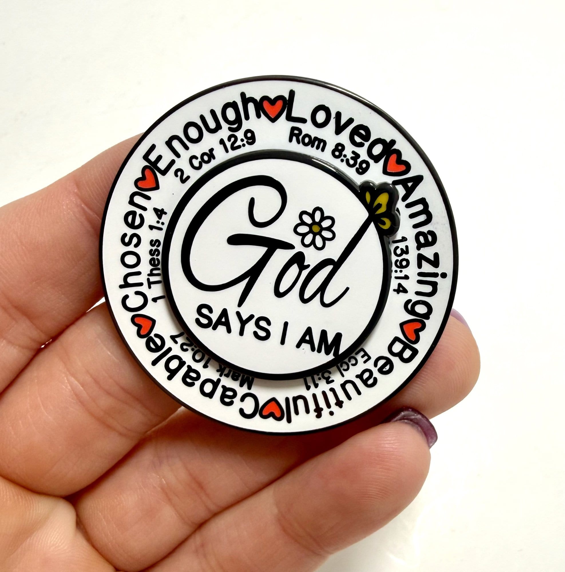 God Says I Am Enamel Pin — Faithfully Rooted Collection — photo 1